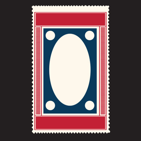 Blank base with elements of retro postage stamp. Vector illustrationのイラスト素材