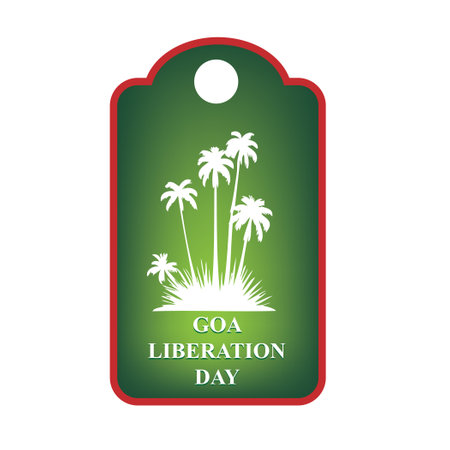 Label for event in December Goa liberation Day. Vector illustration.のイラスト素材