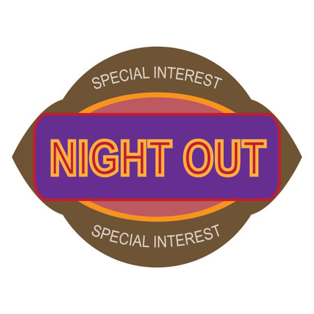 Retro sticker for the National Night Out event, vector illustrationのイラスト素材