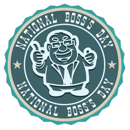 Sticker dedicated to the Boss, vector illustrationのイラスト素材