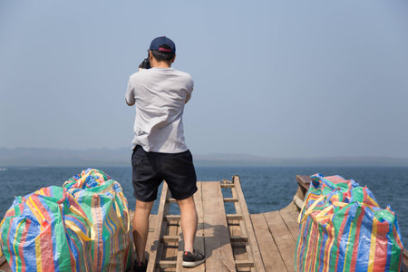Traveler taking a photo