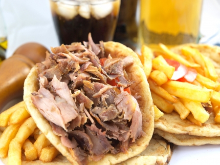 Greek Gyros or kebabの写真素材