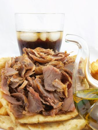 Greek Gyros or kebabの写真素材