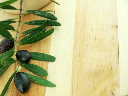 Olive and olive oilの写真素材