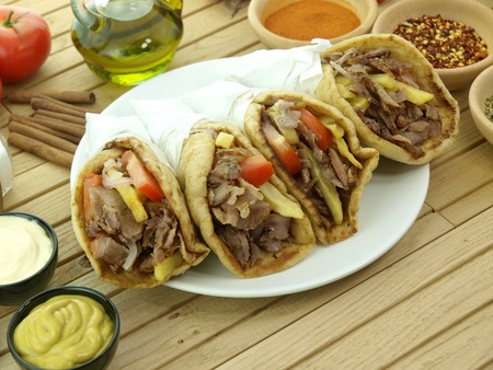 Gyros or kebabの写真素材