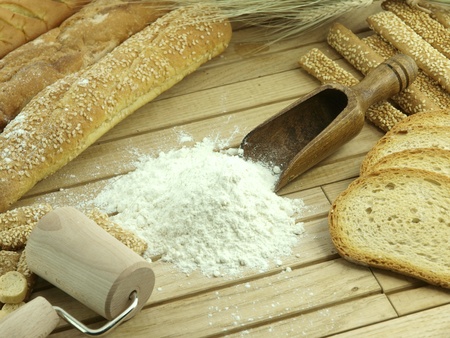 Wheet and flourの写真素材