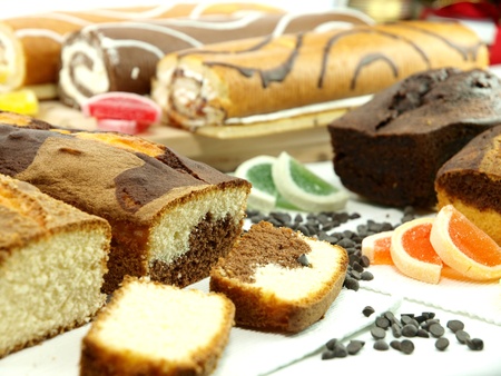 Delicious cakes with misc flavorsの写真素材
