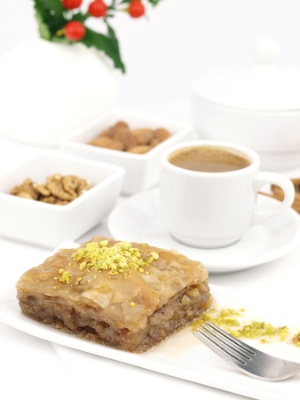 Mediterranean traditional sweet dessert baklavaの写真素材