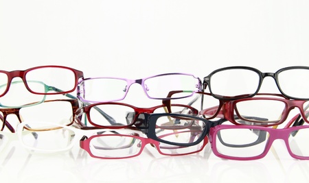 Collection of modern medical eyeglassesの写真素材