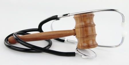 Judges Gavel and stethoscope の写真素材