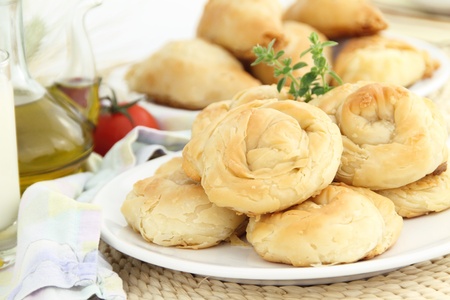 Homemade pastry filled with cheeseの写真素材