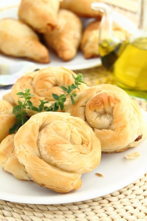 Homemade pastry filled with cheeseの写真素材