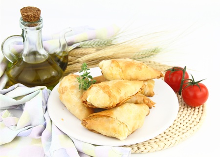 Homemade pastry filled with cheeseの写真素材