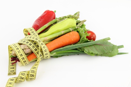 Bunch of vegetables isolated on white backgroundの写真素材