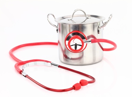 Cooking pod with medical stethoscope の写真素材