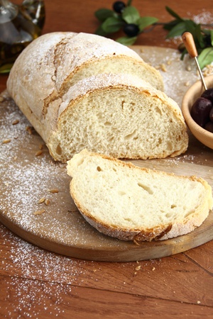  Loaf of fresh sliced breadの写真素材