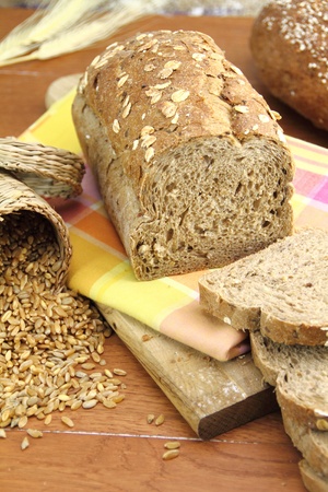  Loaf of fresh sliced breadの写真素材
