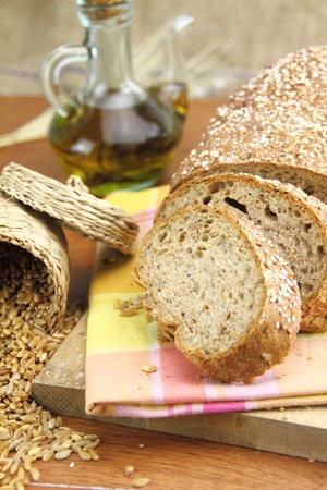  Loaf of fresh sliced breadの写真素材