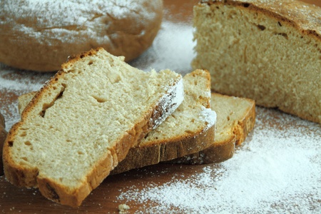  Loaf of fresh sliced breadの写真素材
