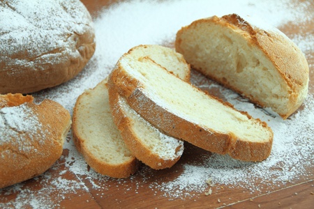  Loaf of fresh sliced breadの写真素材