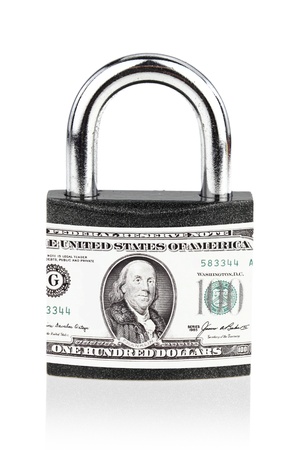 Money security padlockの写真素材