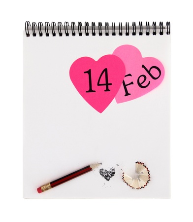  Valentine's day notepadの写真素材