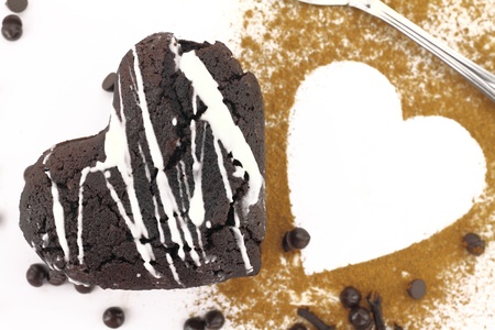  Chocolate heart の写真素材