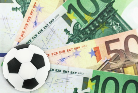Football and moneyの写真素材