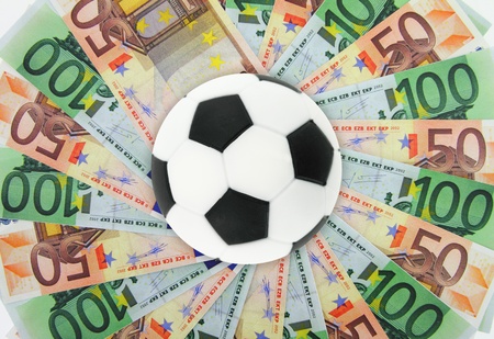 Football and moneyの写真素材