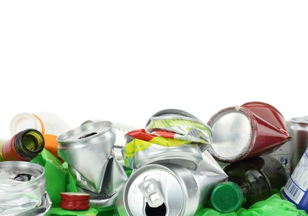 Garbage isolated on white backgroundの写真素材