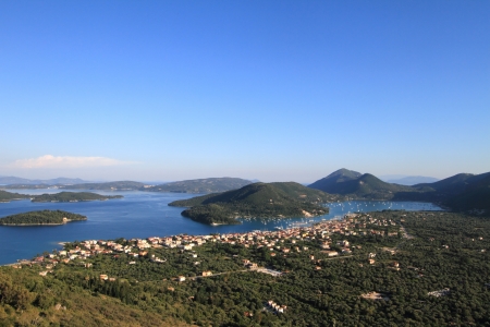 Nidri in Lefkada island, Greeceの写真素材