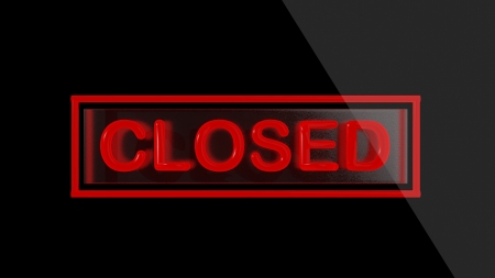 Closed signの写真素材