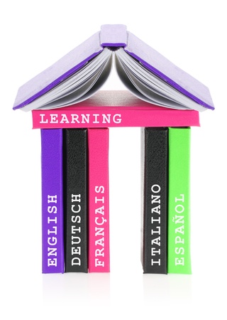 Languages school made of booksの写真素材
