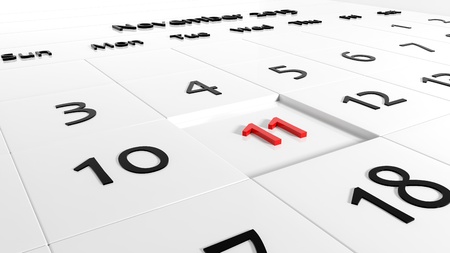 Holiday Calendar. Veterans Day の写真素材