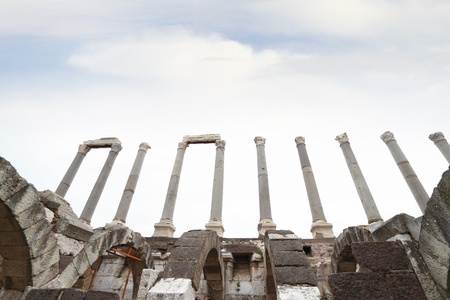 Ruins of agora, archaeological site in Izmir, Turkeyの写真素材