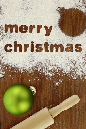 Christmas baking preparation backgroundの写真素材