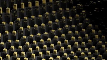 Abstract city made of cubes の写真素材