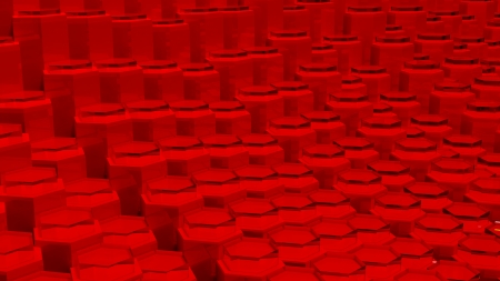 Red abstract background with polygonsの写真素材