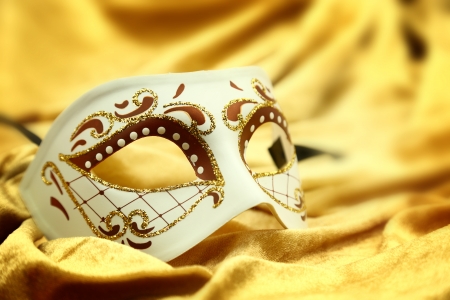 Vintage venetian carnival mask on velvet の写真素材
