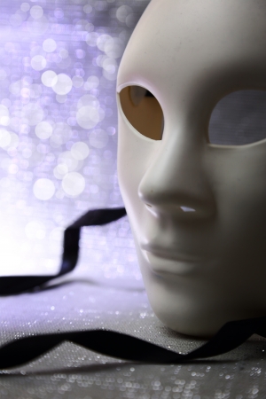 White mask with glittering の写真素材