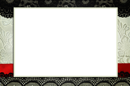 Decorative template with photo frame. Scrapbook, photobook conceptの写真素材