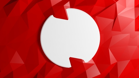 Abstract red low poly background with copy-spaceの写真素材