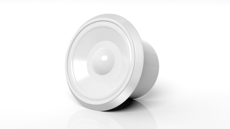 White speaker, isolated on white background.の写真素材