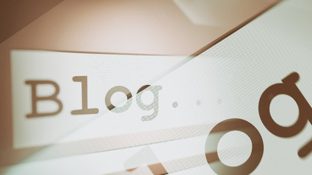 3D rendering word Blog in browser lineの写真素材