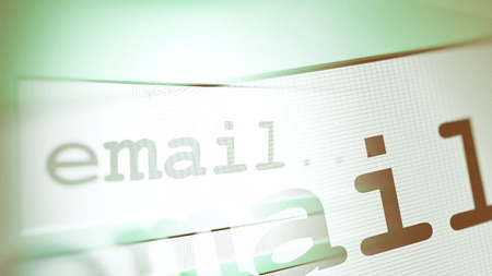 3d rendering illustration of email word in browser lineの写真素材
