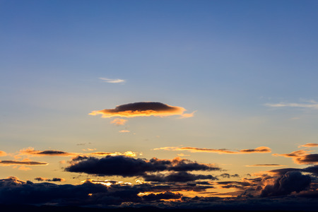 Idyllic cloudscape in twilight