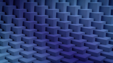3D rendering of blue cubes backgroundの写真素材