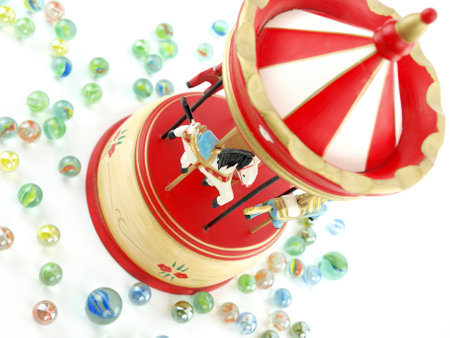 Christmas decoration on white background with copy space for text or image.の写真素材