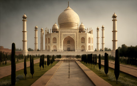 Taj Mahal in Agra, Uttar Pradesh, India.の素材