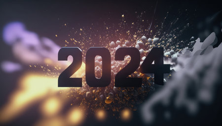 Happy New Year 2014. Abstract background. 3D Rendering.の素材